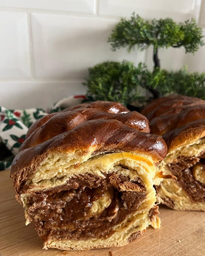 Mogyorókrémes bicolor kalács ❤️