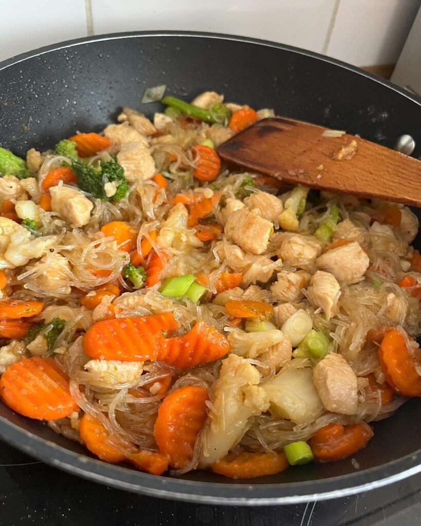 Zöldséges csirkés üvegtészta 🍜🥡🥢