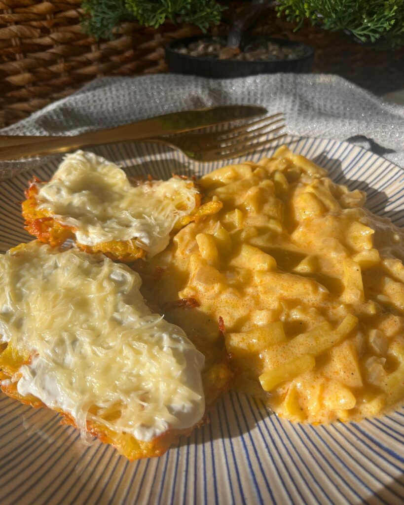 Tejfölös zöldbab főzelék tócsnival ❤️
