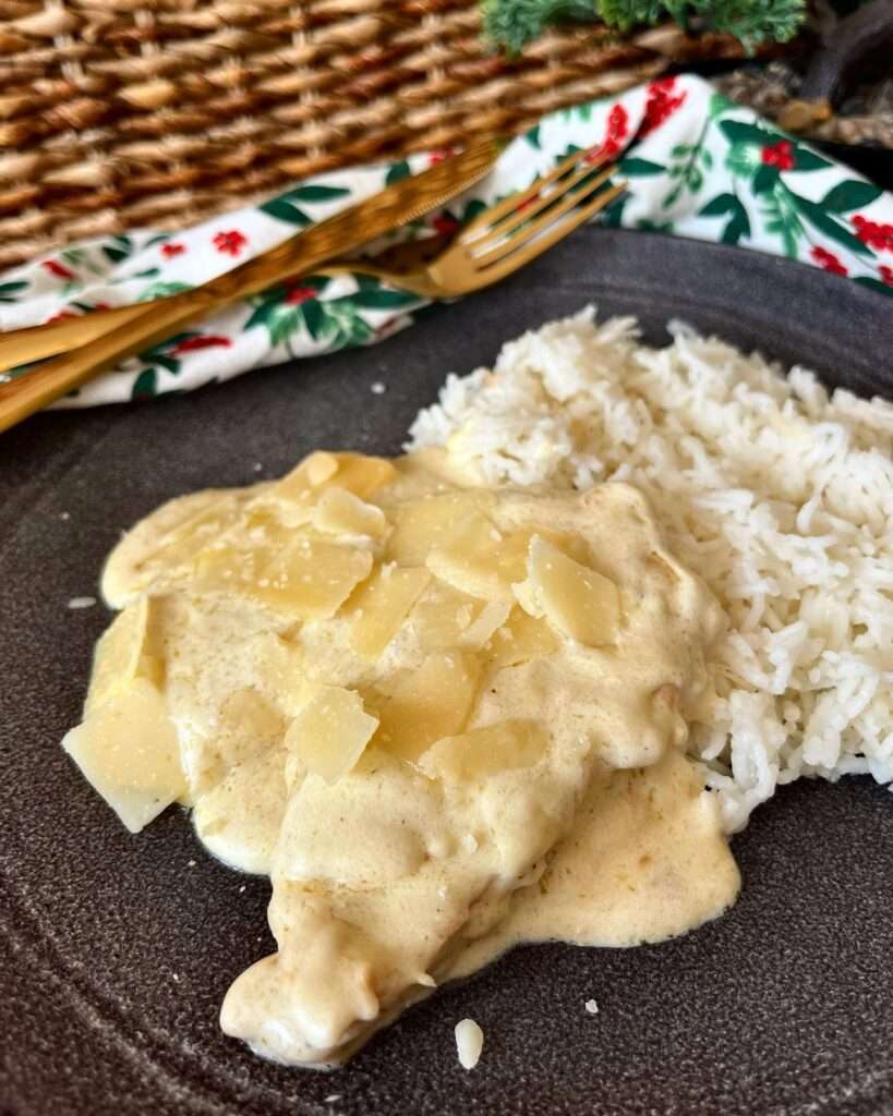 Krémes parmezános csirke basmati rizzsel 🤤❤️