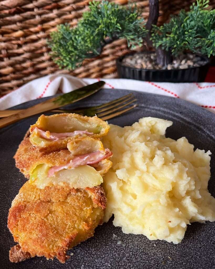 Cukkini cordon bleu krumplipürével 😋❤️