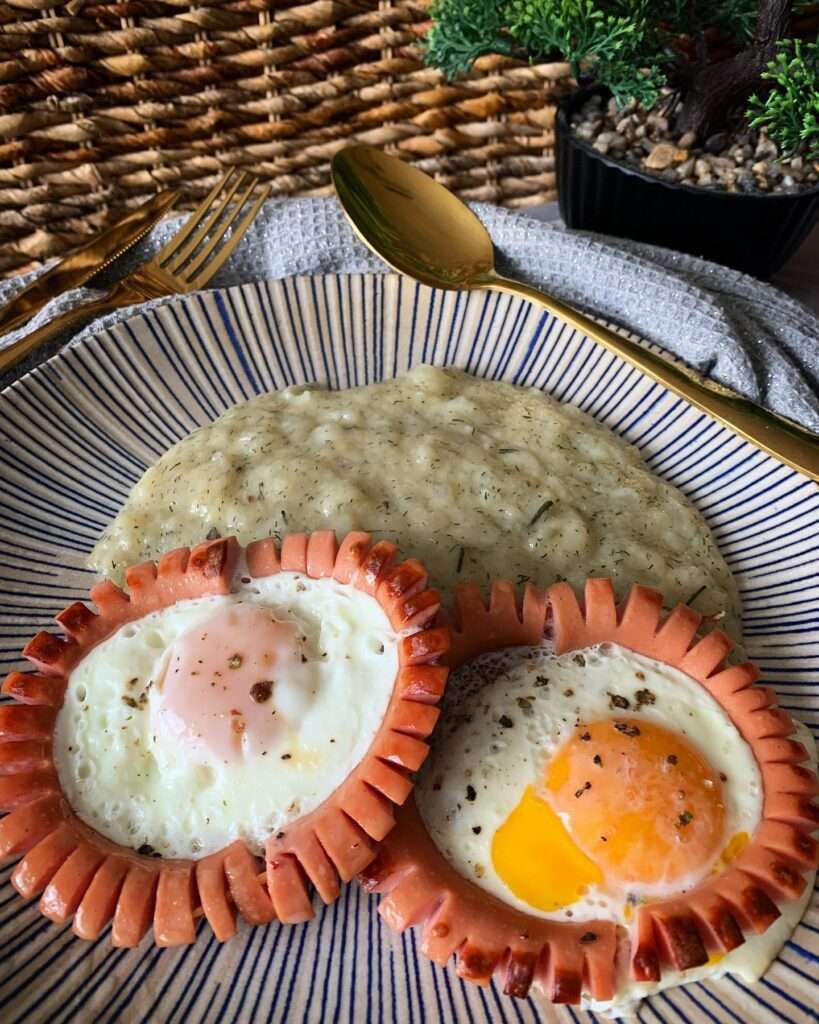 Ebédötlet: tökfőzelék virsliben sült tojással 🍳