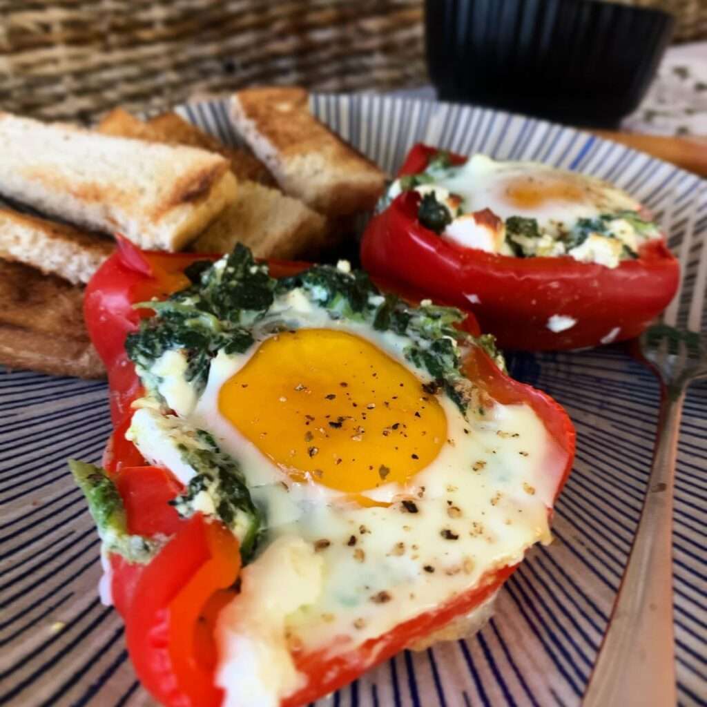 Fetás-spenótos kaliforniai paprika 🫑🧀🍳