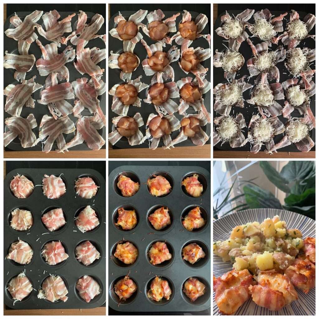 Baconos-mozzarellás csirke kosárka ❤️