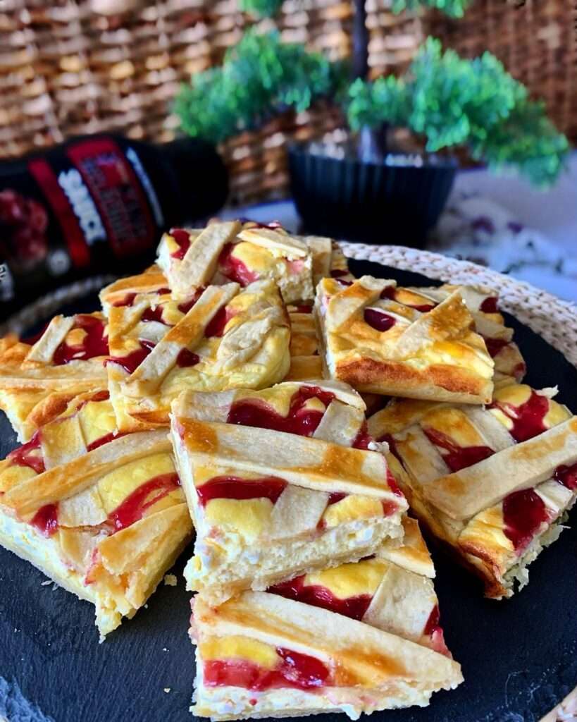 Magas fehérjetartalmú skyres-cseresznyés rácsos 🍒