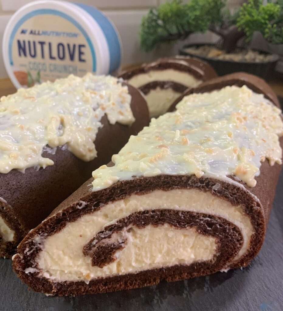 Lowcarb kókuszos-mandulás piskóta tekercs 🥥