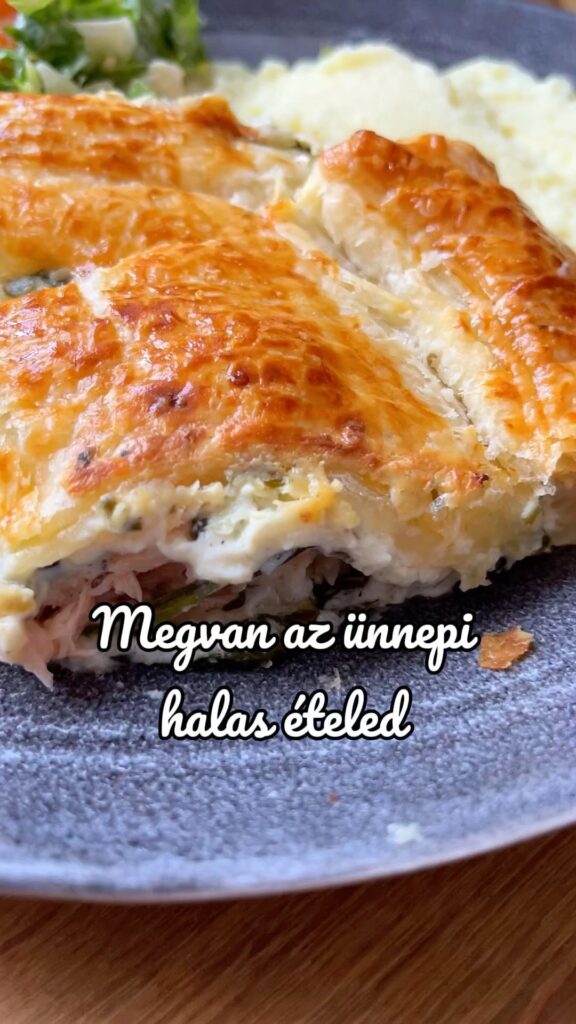 Krémsajtos lazac Wellington