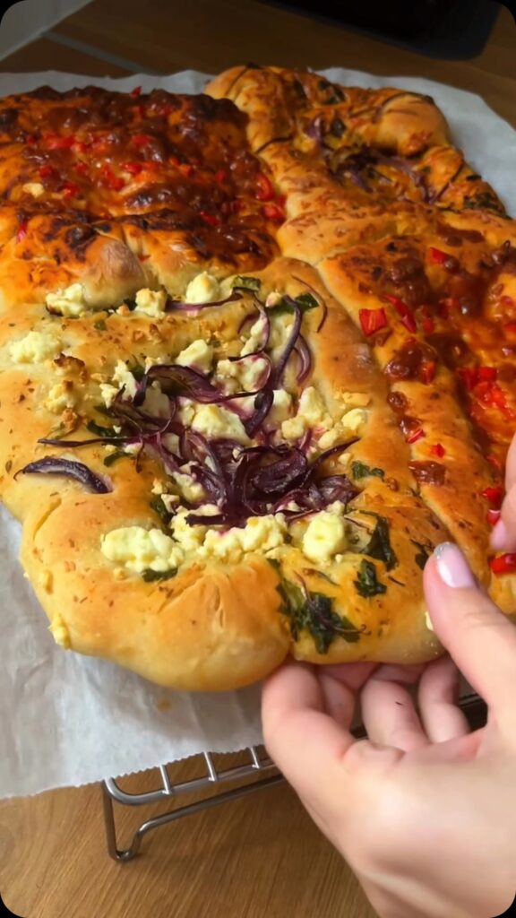 4 féle ízű focaccia lepény