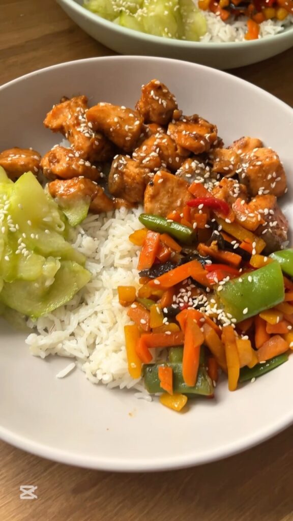 Teriyaki lazac tál (Teriyaki salmon bowl)
