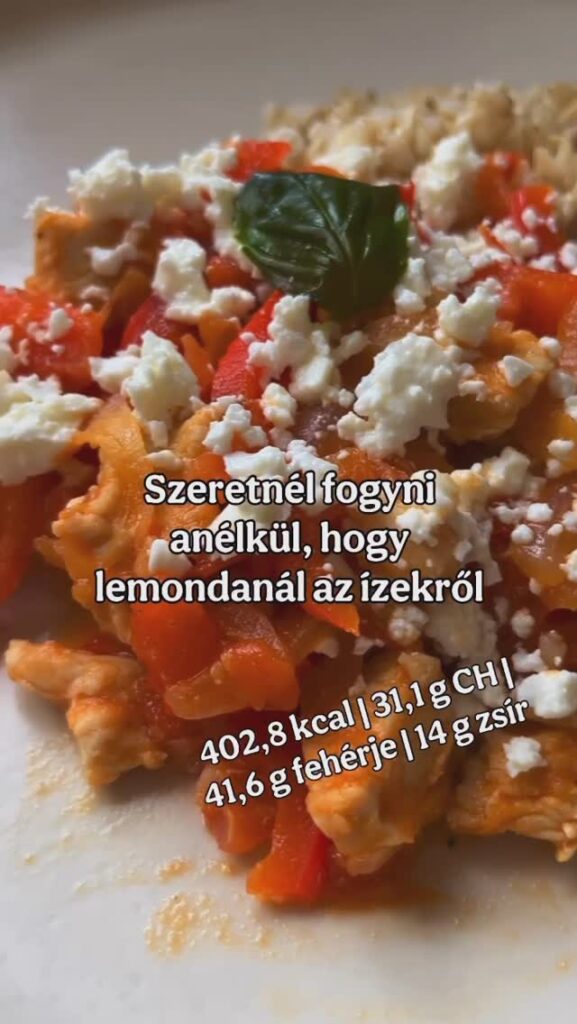 Kaliforniai paprikás csirkemell ragu fetával