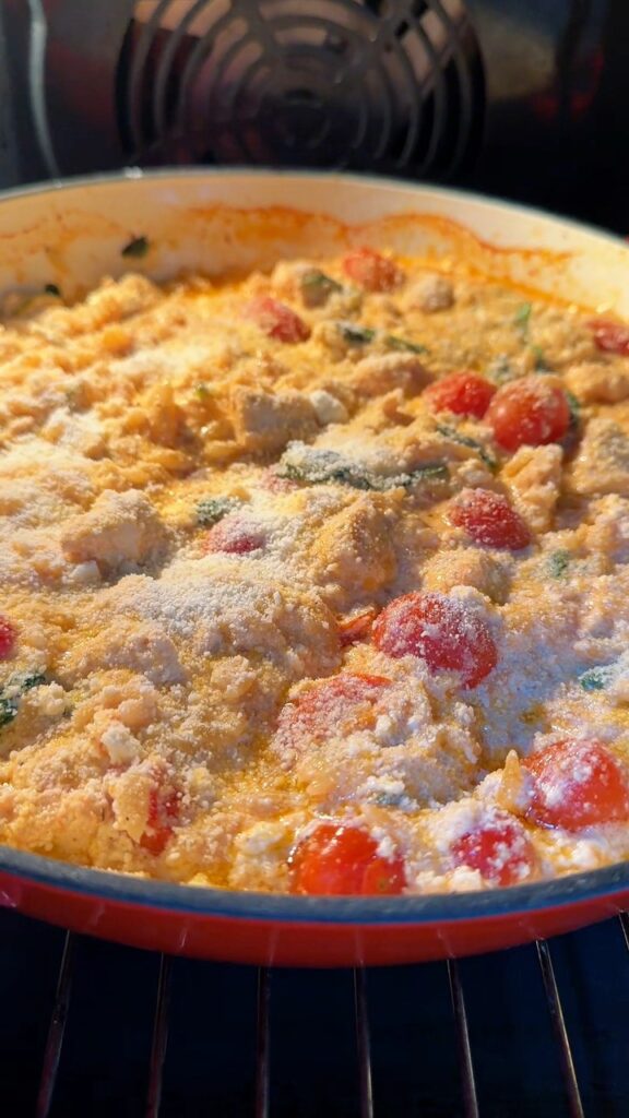 Bedobálós orzo csirkével